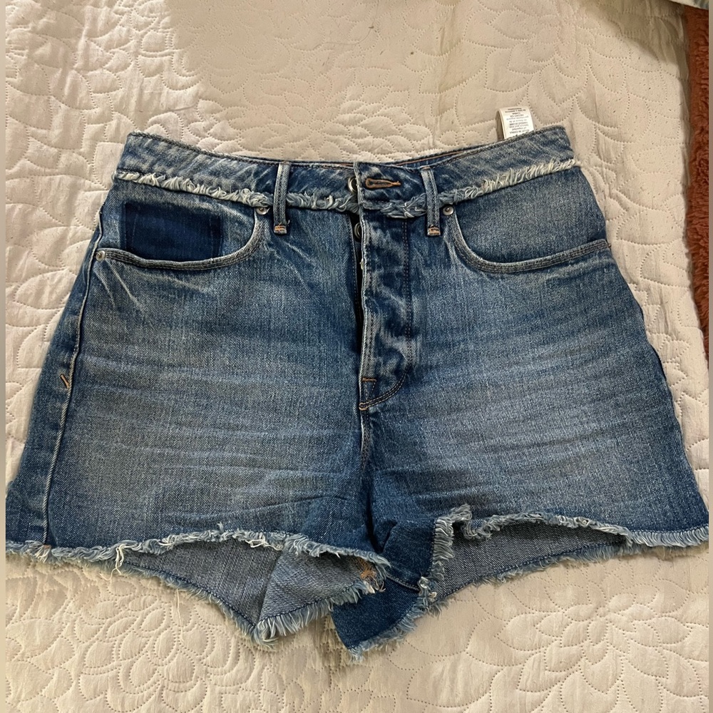 Good American High Rise Jean Shorts